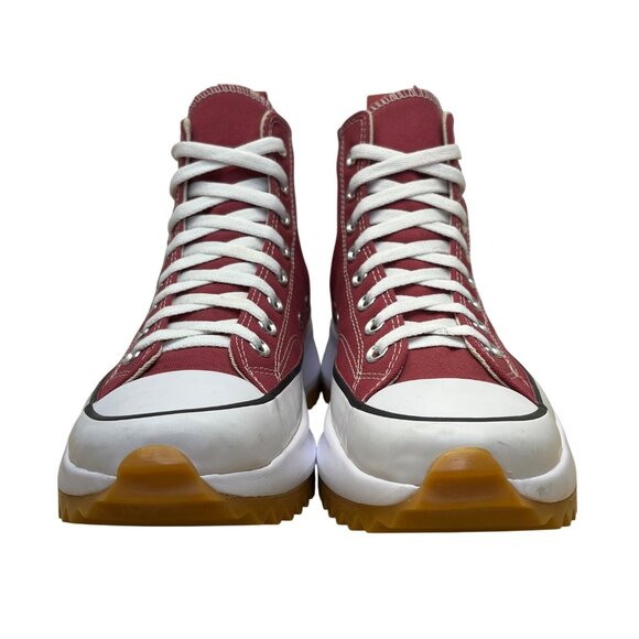 Converse Unisex Burgundy Red High-Top Platform Textured Sole Sneakers Size 7.5 - Picture 2 of 12
